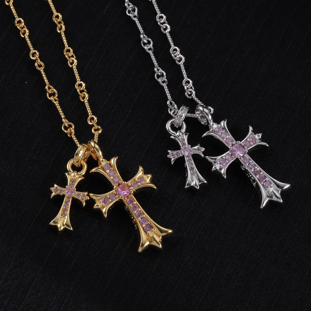 Chrome Hearts Double Cross Necklace